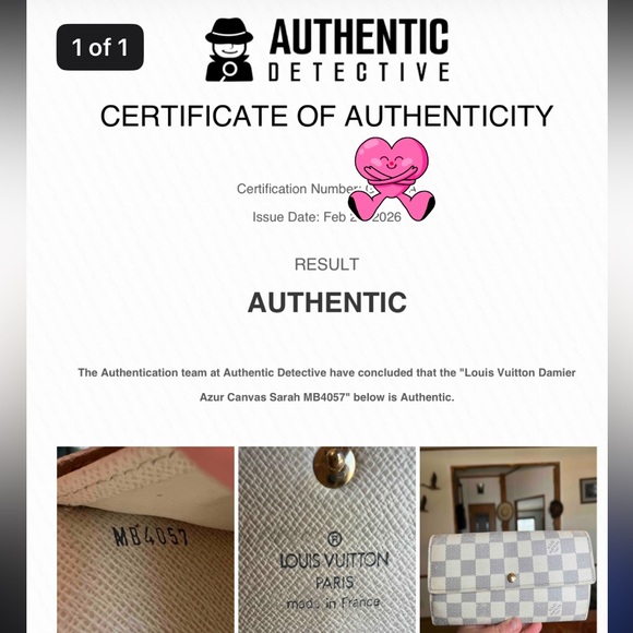 Louis Vuitton Damier Azur Sara Long Wallet & Jacquard strap with coin purse - Picture 17 of 17